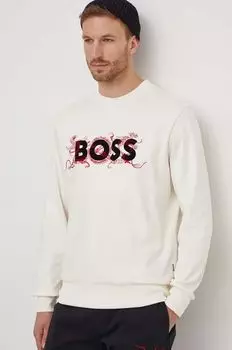 Толстовка BOSS из хлопка Boss, бежевый