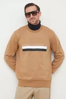 Толстовка BOSS из хлопка Boss, бежевый