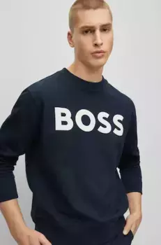 Толстовка BOSS ORANGE "WeBasicCrew", с круглым вырезом, синий