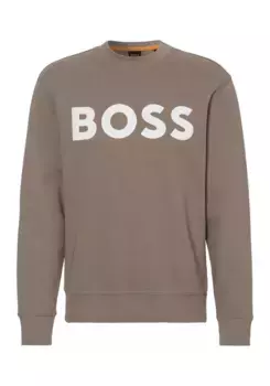 Толстовка BOSS ORANGE "WeBasicCrew", с круглым вырезом, цвет 246_Open_Brown