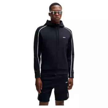Толстовка BOSS Saggy 1 full zip, черный