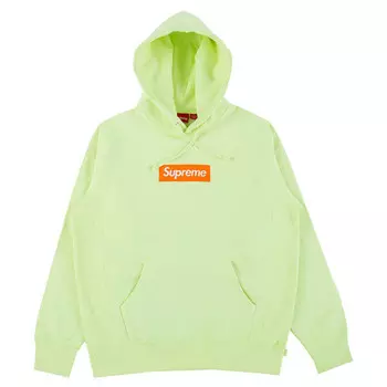 Толстовка box logo hooded sweatshirt pale lime (fw17) Supreme, зеленый