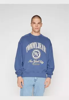 Толстовка BOXY LUXE VARSITY CREW Tommy Jeans, темно-синий