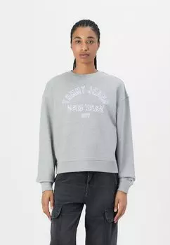 Толстовка BOXY VARSITY OVERDYE CREW Tommy Jeans, серый