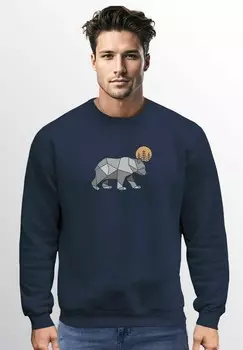 Толстовка BR MOND OUTDOOR WANDERN NATUR PRINT FASHION STREETSTYLE Neverless, темно-синий