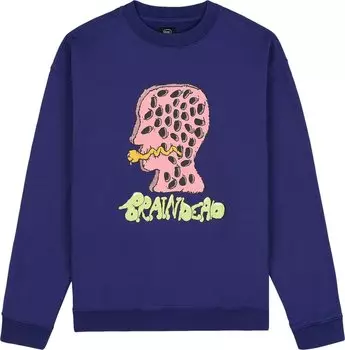 Толстовка Brain Dead Worm Hole Crewneck 'Slate', синий