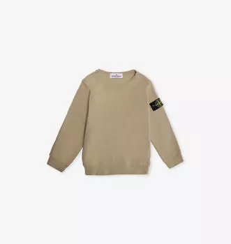 Толстовка Brand-Patch из хлопкового трикотажа 2-12 лет Stone Island, цвет deserto
