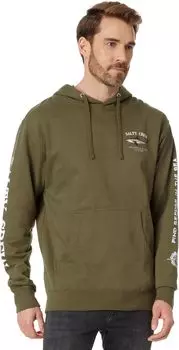 Толстовка Bruce Hood Fleece Salty Crew, цвет Army