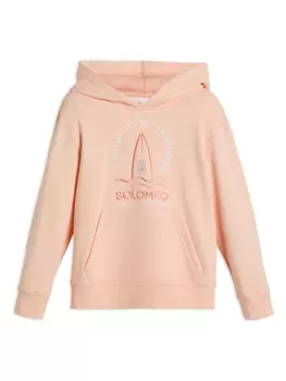 Толстовка Brunello Cucinelli Kids махровый капюшон, оранжевый