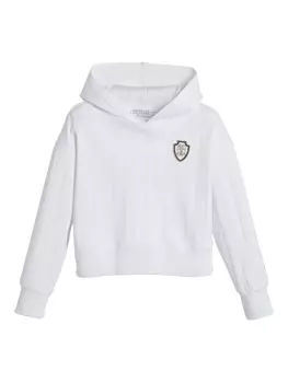 Толстовка Brunello Cucinelli Kids с логотипом и аппликацией, белый