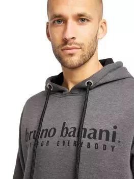 Толстовка Bruno Banani Hoodie ohne Reiverschluss DANIELS, цвет Anthrazit/Melange