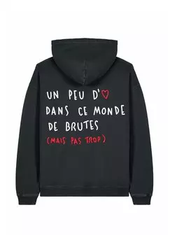 Толстовка BRUTE BACK EMBROIDERY UNISEX VINTAGE - Hoodie Mira Paris, цвет Black Denim