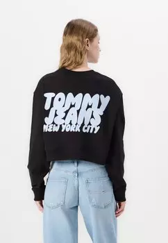 Толстовка BUBBLE CREW Tommy Jeans, черный