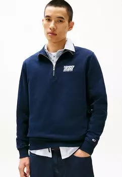Толстовка BUBBLE LOGO BACK GRAPHIC QUARTER Tommy Jeans, темно-синий