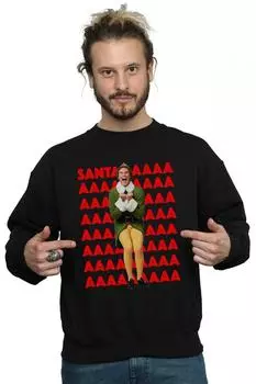 Толстовка Buddy Santa Scream Elf, черный
