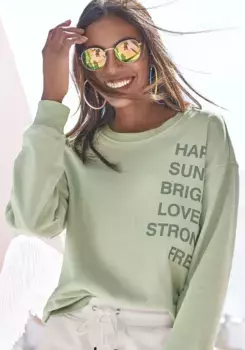 Толстовка Buffalo с эффектным принтом, костюм для отдыха, цвет Jade