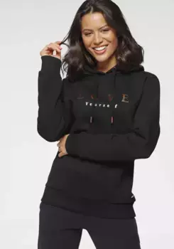 Толстовка Buffalo с капюшоном, с заниженными плечами, одежда для отдыха, костюм для отдыха, черный