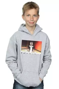 Толстовка Bugs Bunny Playing Piano Looney Tunes, серый