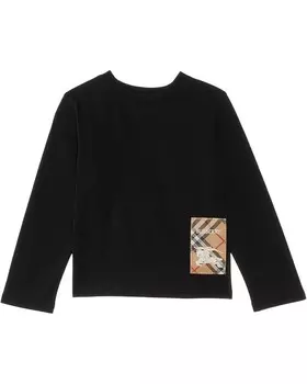 Толстовка Burberry Kids Kooper EKD Label T-Shirt, черный