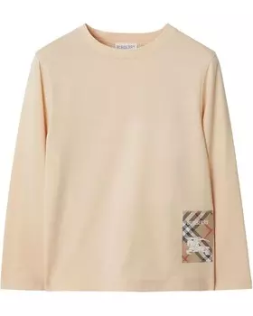 Толстовка Burberry Kids Kooper EKD Label T-Shirt, цвет Calico
