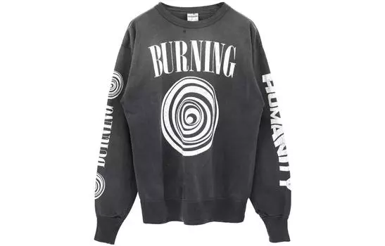 Толстовка Burning Crewneck SAINT Mxxxxxx, черный