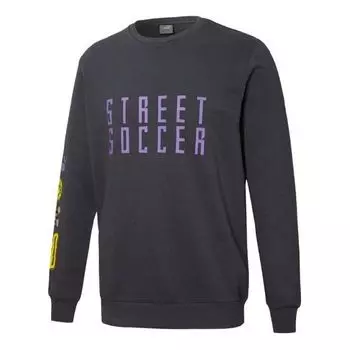 Толстовка bvb street soccer crew alphabet printing round neck black Puma, бежевый