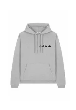 Толстовка C'EST LA VIE EMBROIDERY - Hoodie Mira Paris, пятнистый серый
