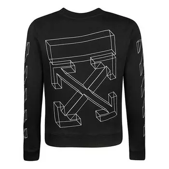 Толстовка c o virgil abloh 3d diag lines sweater 'black white' Off-White, черный