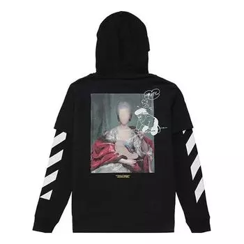 Толстовка c/o virgil abloh men's black diag mariana hooded tee Off-White, черный
