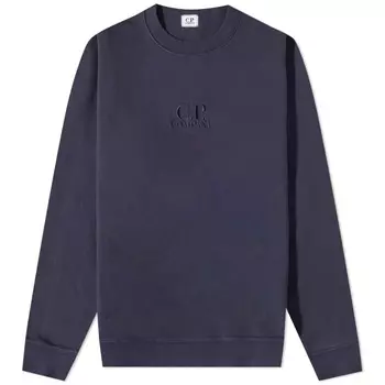 Толстовка C.P. Company Garment Dyed Centre Logo Crew Sweat