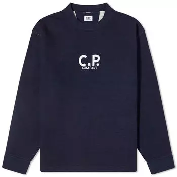 Толстовка C.P. Company Indigo Fleece Sweatshirt, цвет Denim-Normal Washed 40°