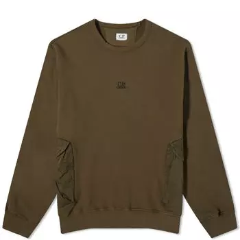 Толстовка C.P. Company Pocket Crew Sweat, цвет Ivy Green