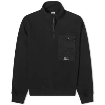 Толстовка C.P. Company Quarter Zip Sweat, черный