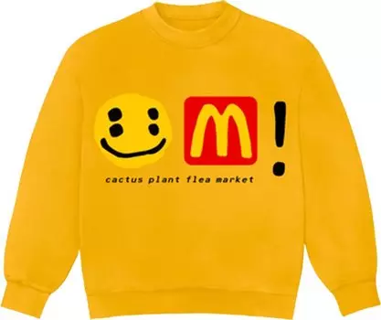 Толстовка Cactus Plant Flea Market x McDonald's Icons! Crewneck 'Golden Arches', желтый