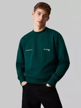 Толстовка CALVIN KLEIN JEANS 1978 Regular Fit, цвет verde bottiglia