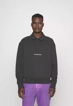 Толстовка Calvin Klein Jeans ИНСТИТУЦИОНАЛЬНОЕ РЕГБИ БЕЗГЕНДЕРНОЕ УНИСЕКС, черный