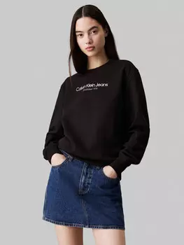 Толстовка CALVIN KLEIN JEANS INSTITUTIONAL Regular Fit, черный