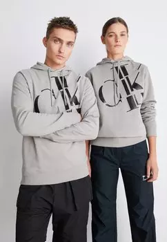 Толстовка Calvin Klein Jeans Кофта REGULAR SATTERED LOGO UNISEX, серый