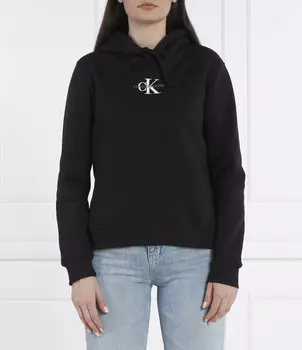 Толстовка CALVIN KLEIN JEANS monologo Regular Fit, черный