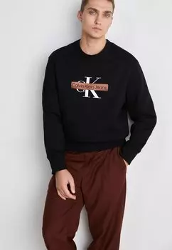 Толстовка Calvin Klein Jeans MONOLOGUE CREW NECK UNISEX, черный