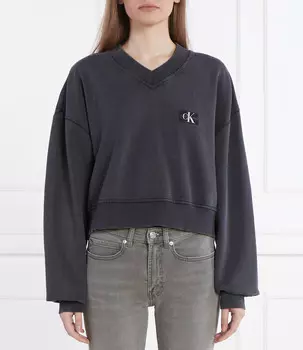 Толстовка CALVIN KLEIN JEANS Oversize fit, цвет grafite