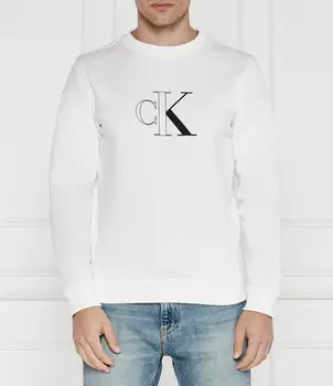 Толстовка CALVIN KLEIN JEANS Regular Fit, белый