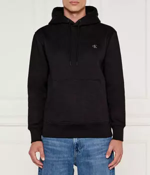 Толстовка Calvin Klein Jeans Regular Fit с капюшоном, черный