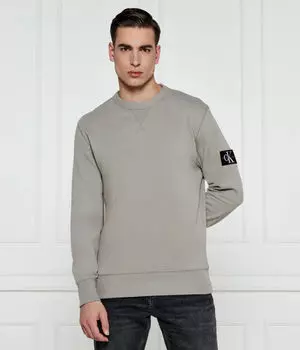Толстовка Calvin Klein Jeans с значком, серый