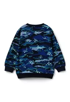 Толстовка CAMOUFLAGE PRINT United Colors of Benetton, темно-синий