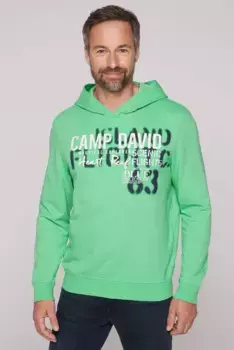 Толстовка CAMP DAVID с капюшоном, хлопок, зеленый