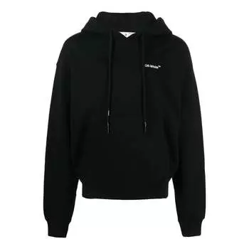 Толстовка caravaggio crowning over-print hoodie Off-White, черный