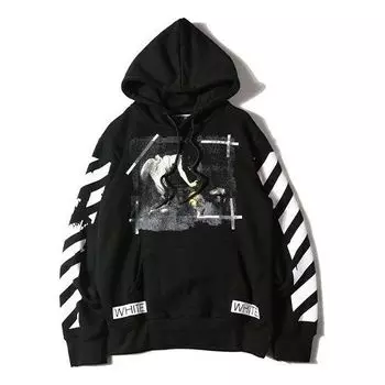 Толстовка caravaggio hooded sweatshirt black Off-White, черный