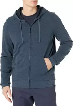 Толстовка Cardiff Fleece Full Zip Standard Fit Prana, цвет Dark Sky Heather