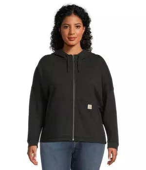 Толстовка Carhartt Plus Size TENCEL Fiber Series Loose Fit Full-Zip Sweatshirt, черный